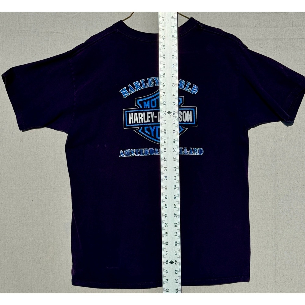 Harley-Davidson Amsterdam Holland T-Shirt Mens Large Purple Holoubek Made in USA - Picture 4 of 6